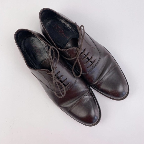 Dama Italian Designs Vero Cuoio Brown Leather Lace Up Dress Shoes Mens 42 9 main image 5